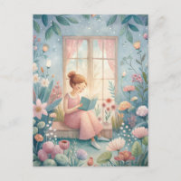 Fille lisant un livre près d'une fenêtre ensoleill
