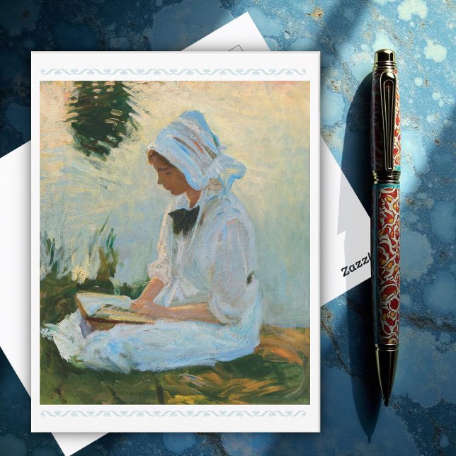 Carte Postale Fille lue par un flux, Sargent 1888 (Créateur téléchargé)