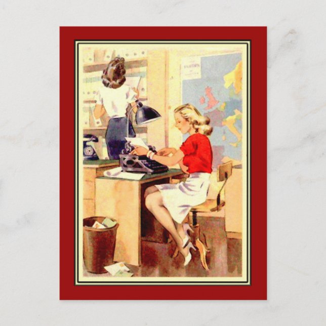 Carte Postale Fille ouvrière (Devant)