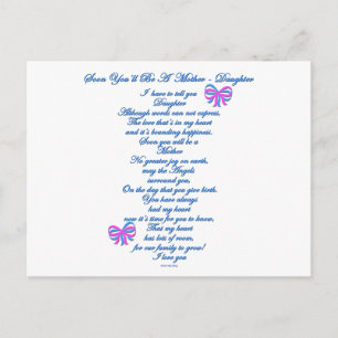 Carte Postale Fille s'attendant au 1er bébé