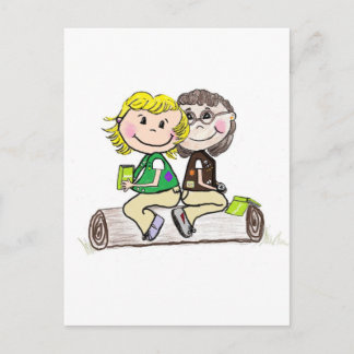 Carte Postale Fille Scout Junior Brownie Extérieur