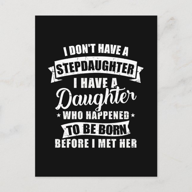 Carte Postale Fille Stepfather née avant la rencontre Stepgirl (Devant)