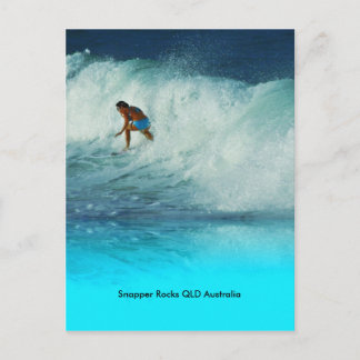 Carte postale Fille surfeuse Snapper Rocks QLD Aus