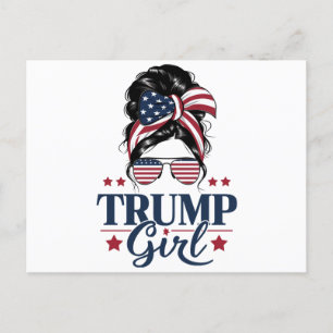 Carte Postale Fille Trump Bun Méssy Trump 2024 Élection Américai
