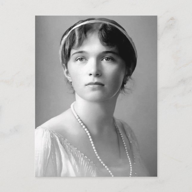 Carte Postale Fille tsar de Russie Grand-Duchesse Olga Romanov (Devant)