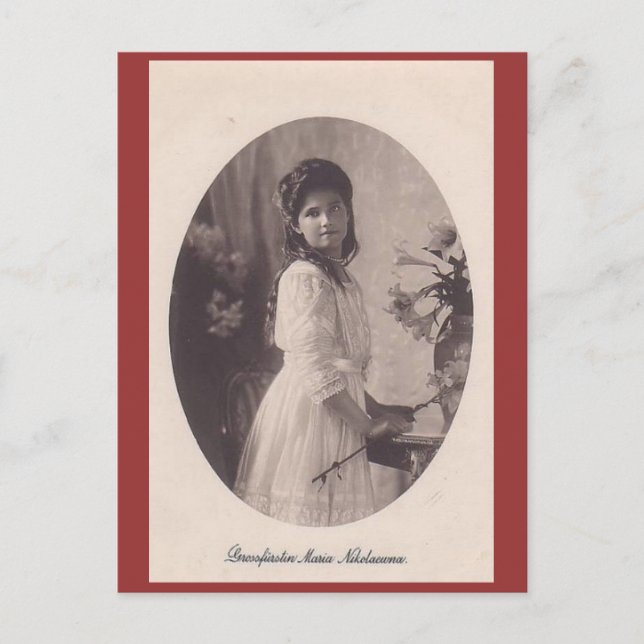 Carte Postale Fille Tsar MARIE Romanov Russie #281 (Devant)