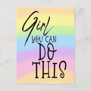 Carte Postale Fille Tu Peux Le Faire Citation Inspirante Couleur