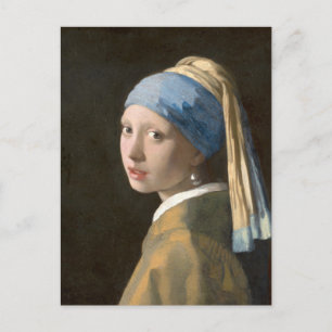 Carte Postale Fille VERMEER avec une oreille perle
