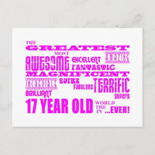 Carte Postale Filles 17e anniversaire : Rose Meilleur 17 Ans