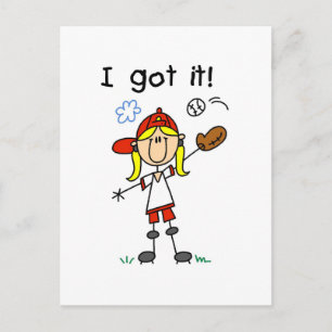 Carte Postale Filles Baseball I got It Tshirts et cadeaux