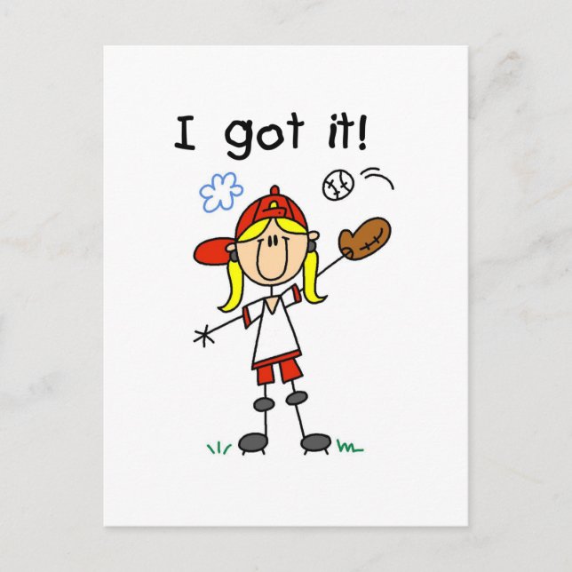 Carte Postale Filles Baseball I got It Tshirts et cadeaux (Devant)
