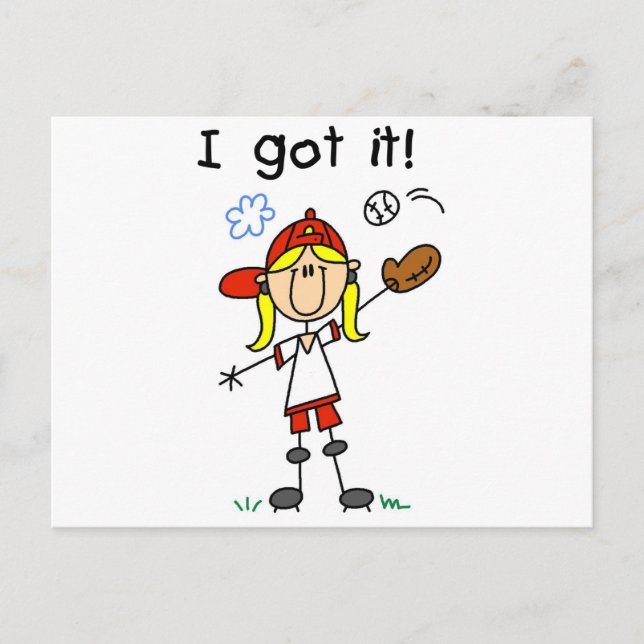 Carte Postale Filles Baseball I got It Tshirts et cadeaux (Devant)