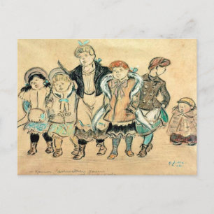 Carte Postale Filles chantantes _ Zille