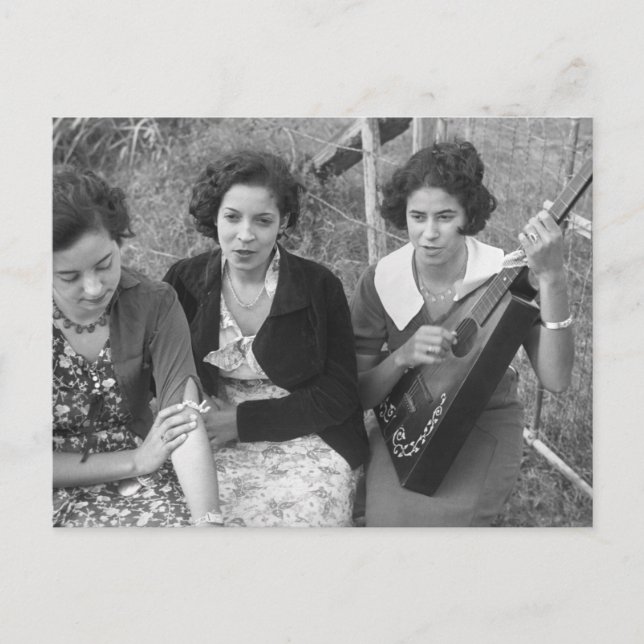 Carte Postale Filles créoles en Louisiane, années 1930 (Devant)