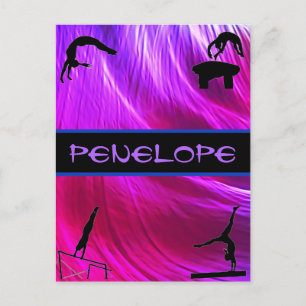 Carte Postale Filles Gymnastique Événements Abstraits