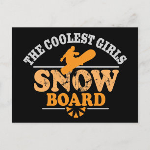 Carte Postale Filles les plus froides Snowboard