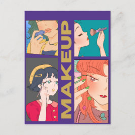 CARTE POSTALE FILLES MAKEUP