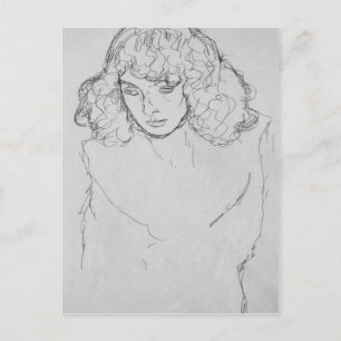 Carte Postale Filles tête par Gustav Klimt