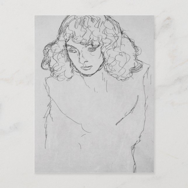 Carte Postale Filles tête par Gustav Klimt (Devant)