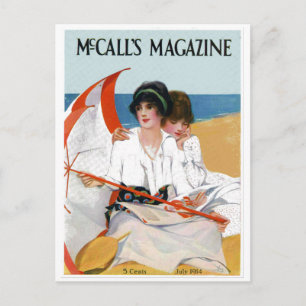 Carte Postale Filles Vintage sur la Plage