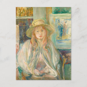 Carte Postale Fillette au Chapeau de Paille   Berthe Morisot