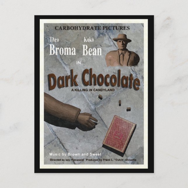 Carte Postale Film au chocolat noir (Devant)