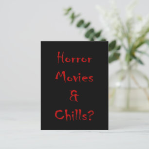 Carte Postale Film d'horreur et frissons?