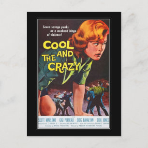 Carte Postale film d'horreur vintage -