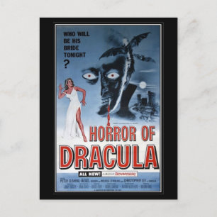 Carte Postale film d'horreur vintage -