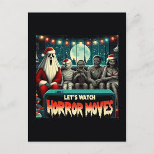 Carte Postale Films d'horreur de Noël Père Noël Fantôme
