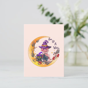 Carte Postale Fils d'une sorcière - Crescent Moon Design