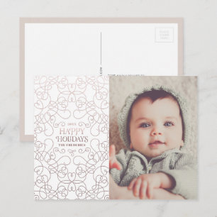 Carte Postale Fils exquis de Noël en bronze