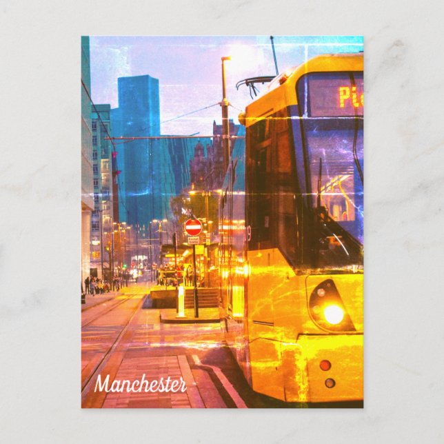 Carte Postale Filtre Vendredi du tram de Manchester Piccadilly G (Devant)
