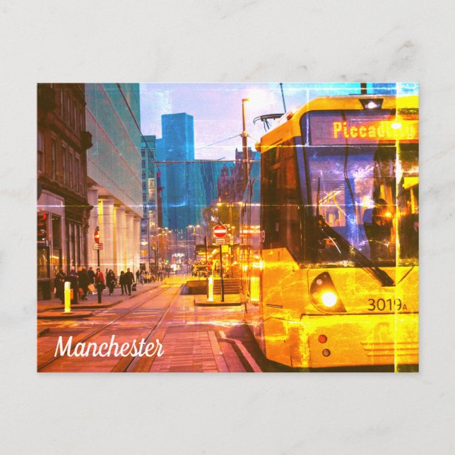 Carte Postale Filtre Vendredi du tram de Manchester Piccadilly G (Devant)