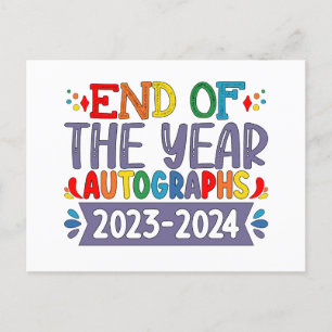 Carte Postale Fin De L'Année Autographes 2024 Dernier Jour De L'