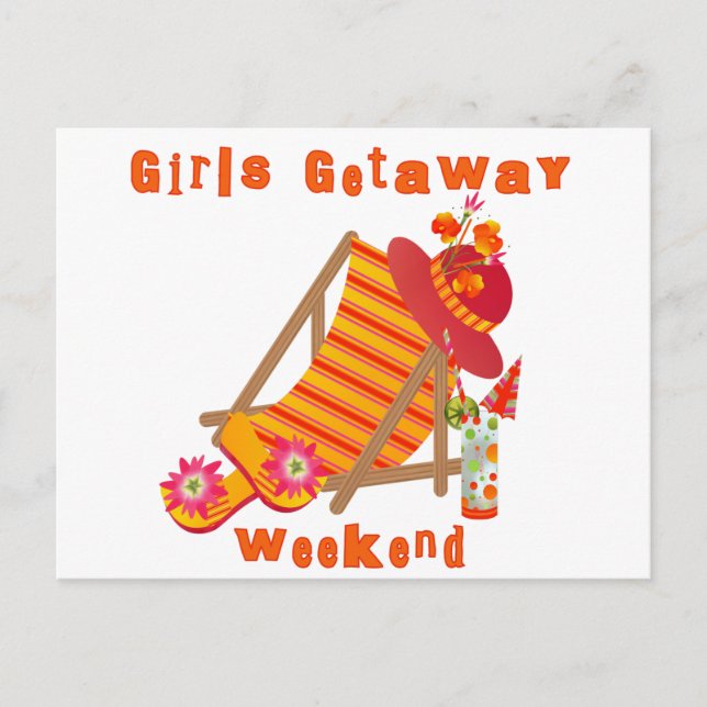 Carte Postale Fin de semaine des filles tropicales (Devant)