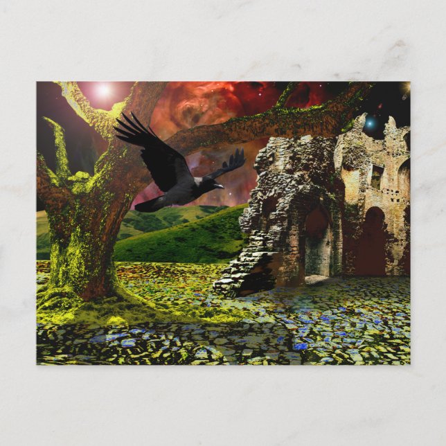 Carte Postale Fin des jours... Le dernier arbre. (Devant)