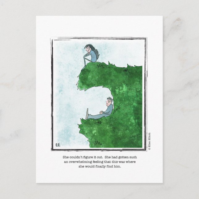 Carte Postale FIND HIM cartoon par Ellen Elliott (Devant)