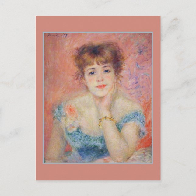 Carte Postale Fine Art Portrait Actrice Jeanne Samary Renoir (Devant)