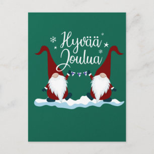 Carte Postale Finlandais Joyeux Noël Finlande Cadeau Tee Hyvaa J