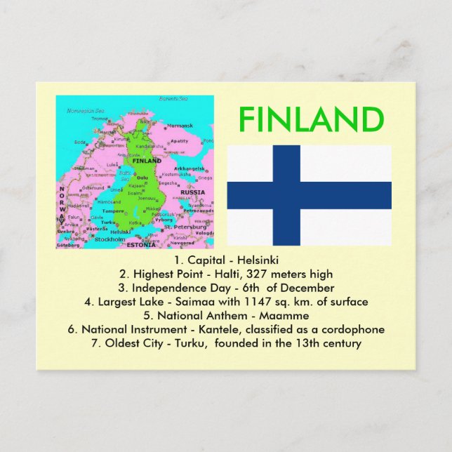 Carte Postale Finlande (Devant)