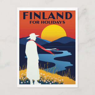 Carte Postale Finlande pour les vacances Paysage d'été