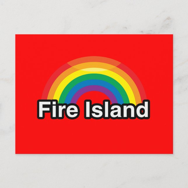 CARTE POSTALE FIRE ISLAND PRIDE LGBT RAINBOW (Devant)