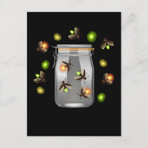 Carte Postale Fireflies Insectes de Camping