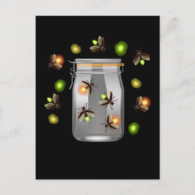 Carte Postale Fireflies Insectes de Camping (Devant)