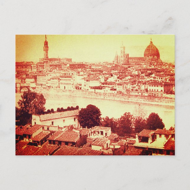 CARTE POSTALE FIRENZE - ANTIQUE FLORENCE PANORAMIQUE VIEW 1859 (Devant)