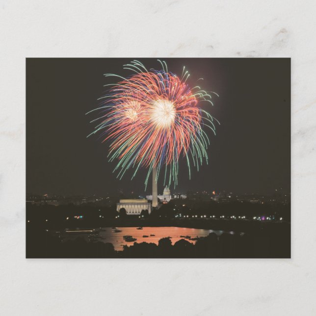 Carte Postale Fireworks sur Washington DC (Devant)