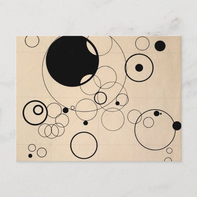 Carte Postale First Study for Some Circles by Wassily Kandinsky (Devant)