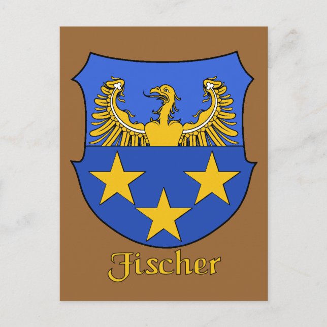 Carte postale Fischer Family Shield (Devant)