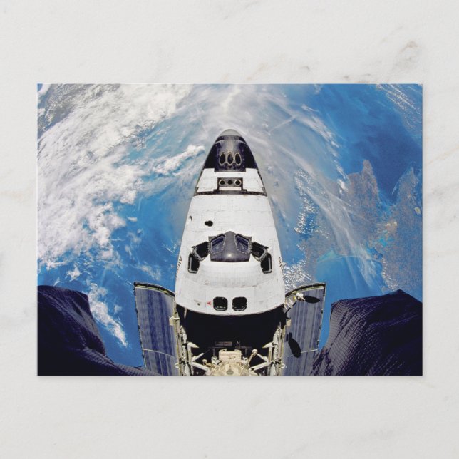 Carte Postale Fish Eye View Space Navette Atlantis Earth Orbit (Devant)